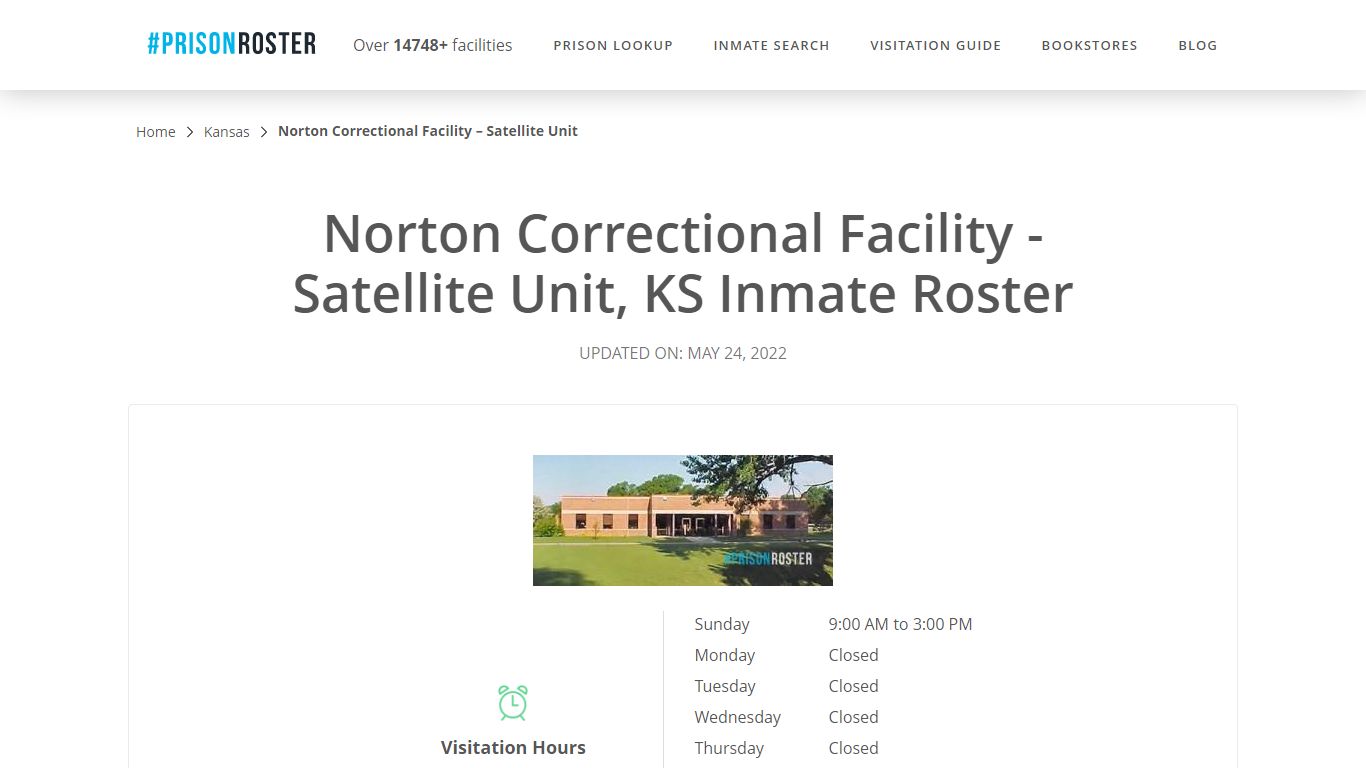 Norton Correctional Facility - Satellite Unit, KS Inmate Roster